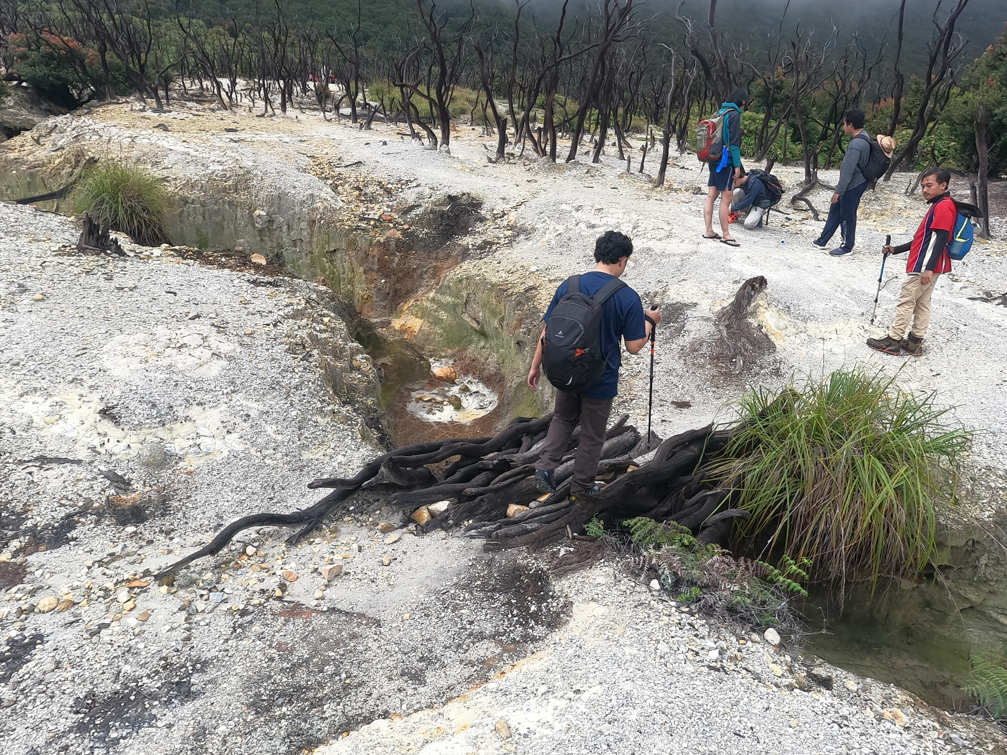 Photo 9: Ditengah-tengah hutan mati terdapat aliran air/sungai yang mengandung belerang