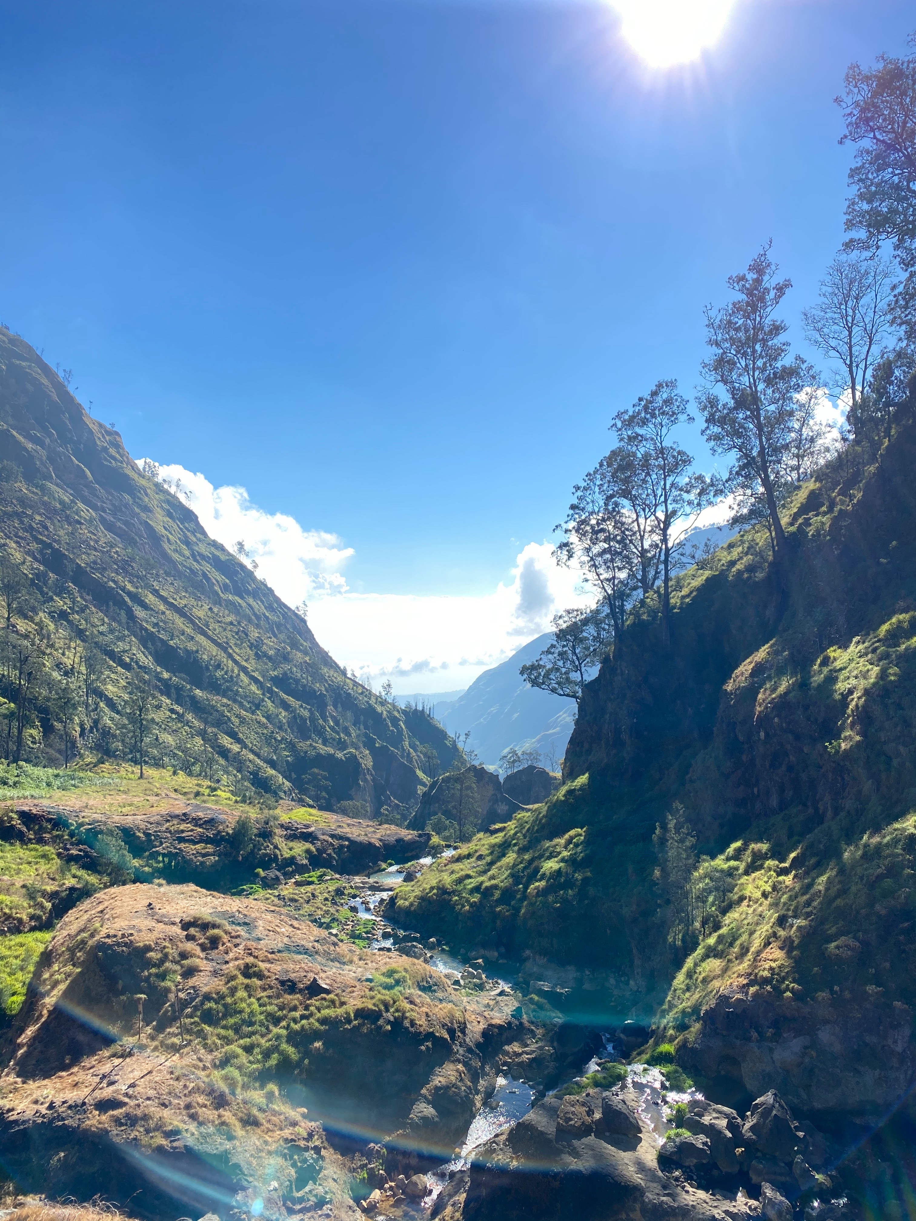 Rinjani 35/64: Ga jauh dari danau Segara Anak terdapat sumber air panas dan sungai yang dapat digunakan untuk mandi. Akhirnya setelah 3 hari ga mandi. Relaksasi dengan air panas enak juga.